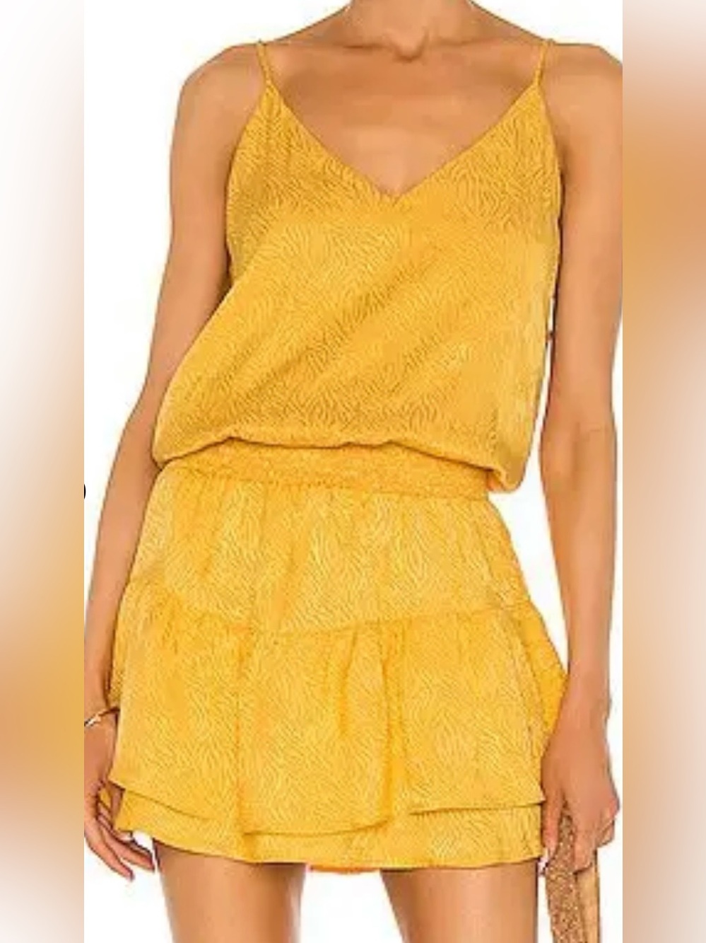 Krisa yellow Zebra Texture Fabric Accent